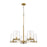 Z-Lite Callista 5 Light Chandelier, Rubbed Brass/Clear - 3032-5RB