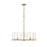 Z-Lite Callista 5 Light Chandelier, Rubbed Brass/Clear