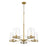 Z-Lite Callista 5 Light Chandelier, Rubbed Brass/Clear