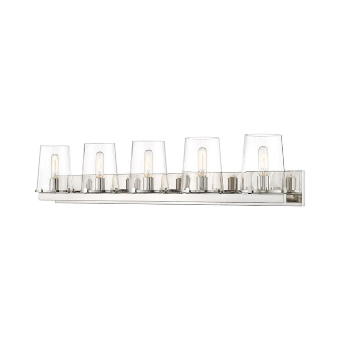 Z-Lite Callista 5 Light Vanity in Polished Nickel/Clear - 3032-5V-PN