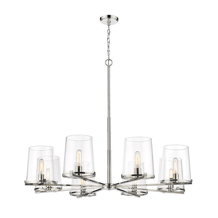 Z-Lite Callista 8 Light 44" Chandelier in Polished Nickel/Clear - 3032-8PN