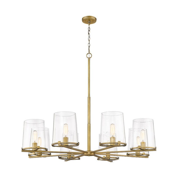 Z-Lite Callista Chandelier, Rubbed Brass/Clear