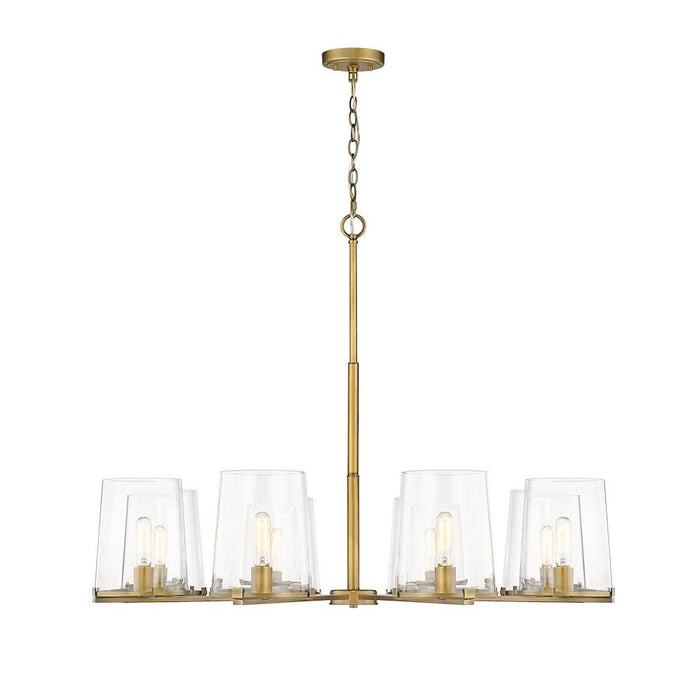 Z-Lite Callista Chandelier, Rubbed Brass/Clear