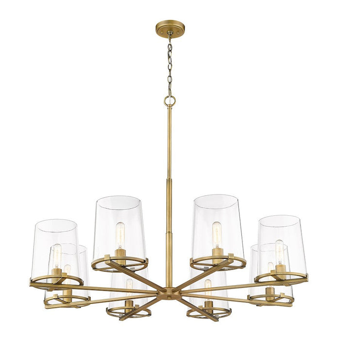 Z-Lite Callista Chandelier, Rubbed Brass/Clear