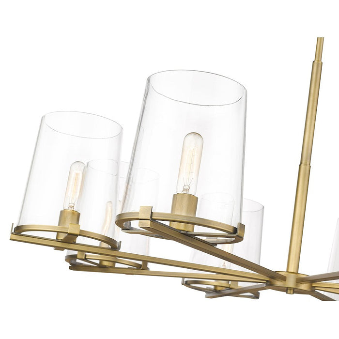 Z-Lite Callista Chandelier, Rubbed Brass/Clear