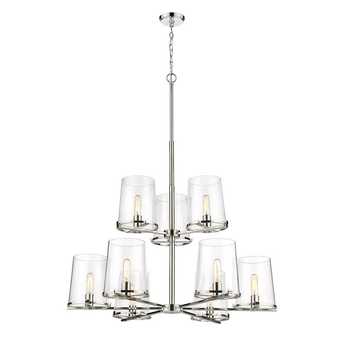 Z-Lite Callista 9 Light Chandelier in Polished Nickel/Clear - 3032-9PN