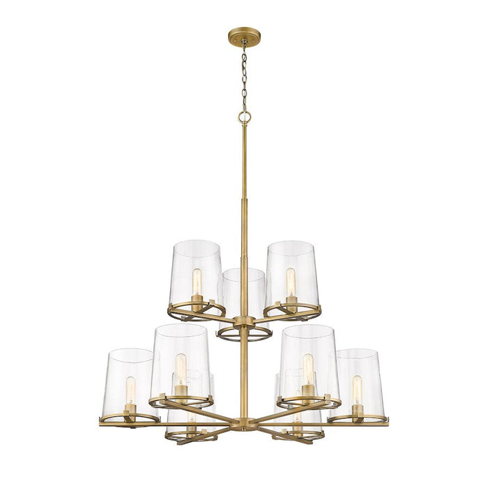 Z-Lite Callista Chandelier, Rubbed Brass/Clear