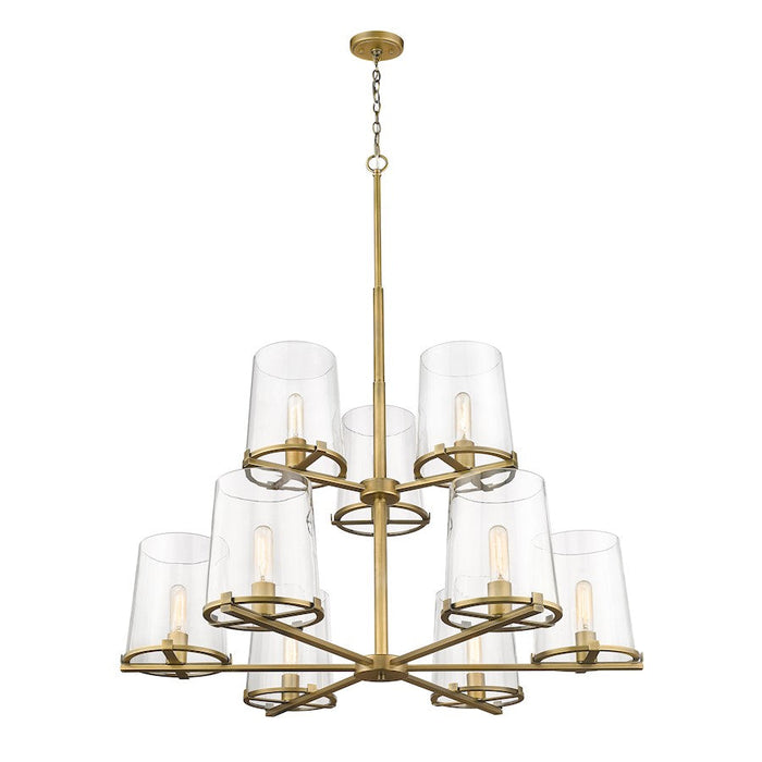 Z-Lite Callista Chandelier, Rubbed Brass/Clear