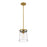 Z-Lite Callista 1 Light Mini Pendant, Rubbed Brass/Clear