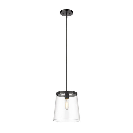 Z-Lite Callista 1 Light Pendant in Matte Black/Clear - 3032P10-MB