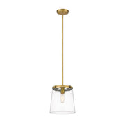 Z-Lite Callista 1 Light Pendant, Rubbed Brass/Clear - 3032P10-RB