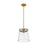 Z-Lite Callista 1 Light Pendant, Rubbed Brass/Clear