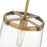 Z-Lite Callista 1 Light Pendant, Rubbed Brass/Clear