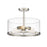 Z-Lite Callista 3 Light Semi Flush Mount in Polished Nickel/Clear - 3032SF-PN