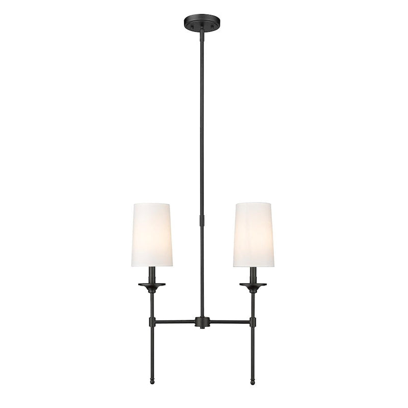 Z-Lite Emily 2 Light Chandelier, Off White