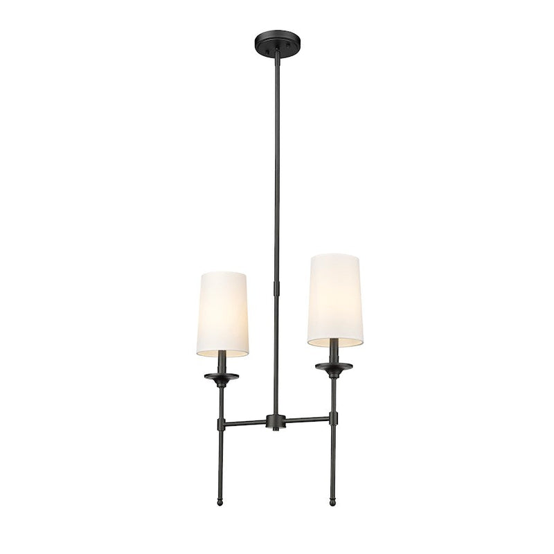 Z-Lite Emily 2 Light Chandelier, Off White