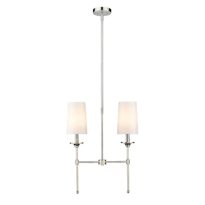 Z-Lite Emily 2 Light Chandelier, Off White