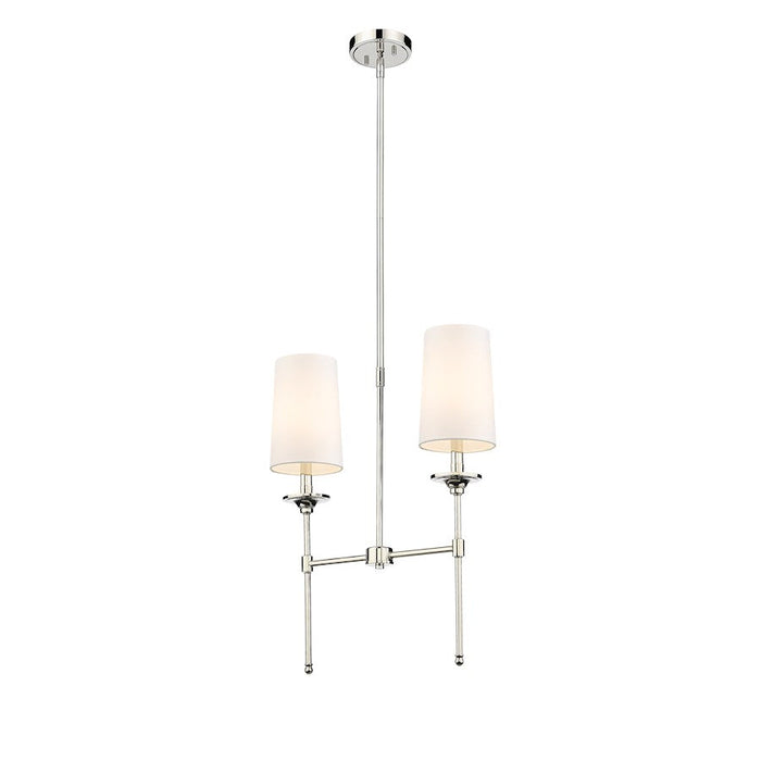 Z-Lite Emily 2 Light Chandelier, Off White