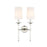 Z-Lite Emily 2 Light Wall Sconce, Off White