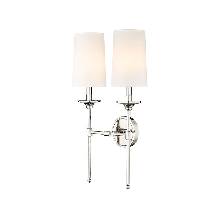 Z-Lite Emily 2 Light Wall Sconce, Off White