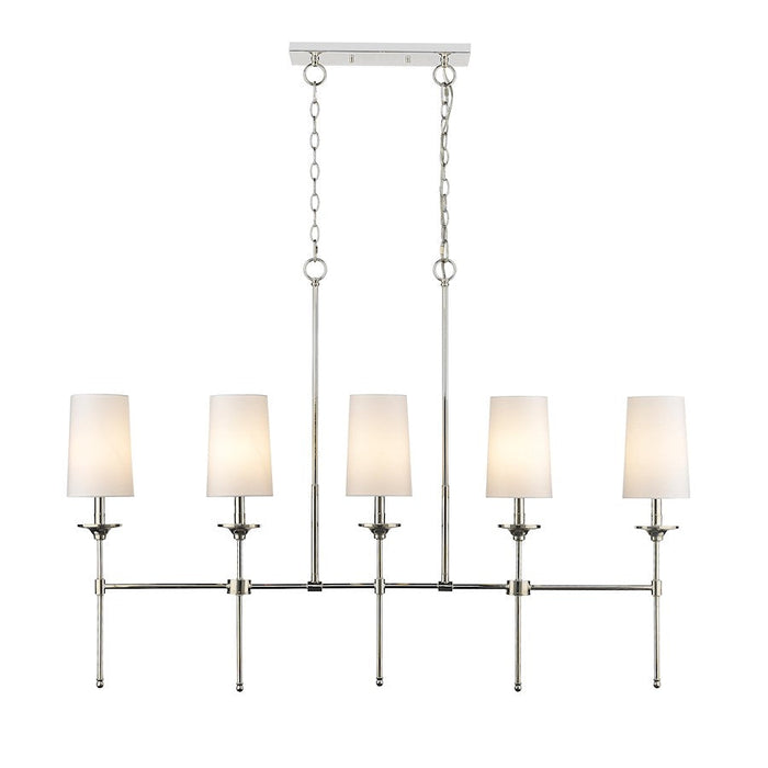 Z-Lite Emily 5 Light Chandelier, Off White