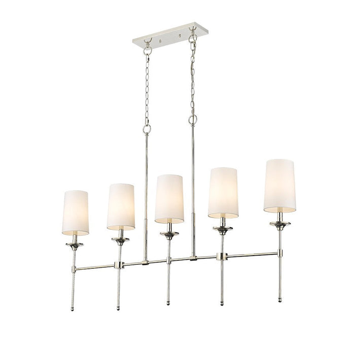 Z-Lite Emily 5 Light Chandelier, Off White