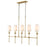 Z-Lite Emily 5 Light 51" Chandelier, Rubbed Brass/Off White - 3033-5L-RB