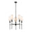 Z-Lite Emily 5 Light Chandelier in Matte Black/Off White - 3033-5MB