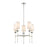 Z-Lite Emily 5 Light Chandelier in Polished Nickel/Off White - 3033-5PN