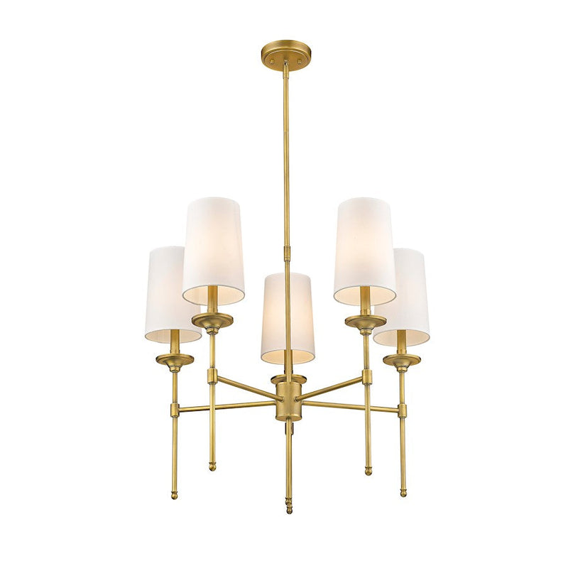 Z-Lite Emily 5 Light 28" Chandelier, Off White