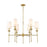 Z-Lite Emily 6 Light Chandelier, Rubbed Brass/Off White - 3033-6RB