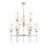 Z-Lite Emily 9 Light Chandelier in Brushed Nickel/Off White - 3033-9BN