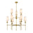 Z-Lite Emily 9 Light Chandelier, Rubbed Brass/Off White - 3033-9RB