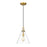 Z-Lite Harper 1 Light 11.5" Pendant, Rubbed Brass/Clear - 3034P11-RB