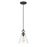 Z-Lite Harper 1 Light 8" Pendant, Matte Black/Clear - 3034P8-MB