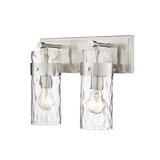 Z-Lite Fontaine 2 Light Vanity, Brushed Nickel/Clear - 3035-2V-BN