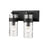 Z-Lite Fontaine 2 Light Vanity, Matte Black/Clear - 3035-2V-MB