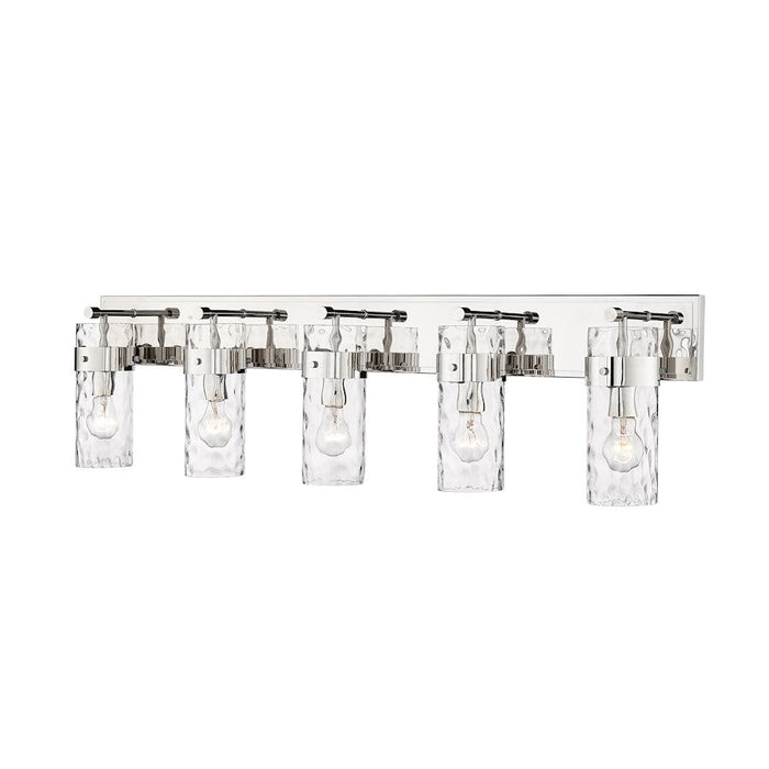 Z-Lite Fontaine 5 Light Vanity, Polished Nickel/Clear - 3035-5V-PN