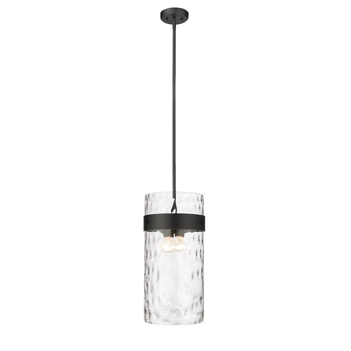 Z-Lite Fontaine 4 Light Pendant, Matte Black/Clear - 3035P12-MB