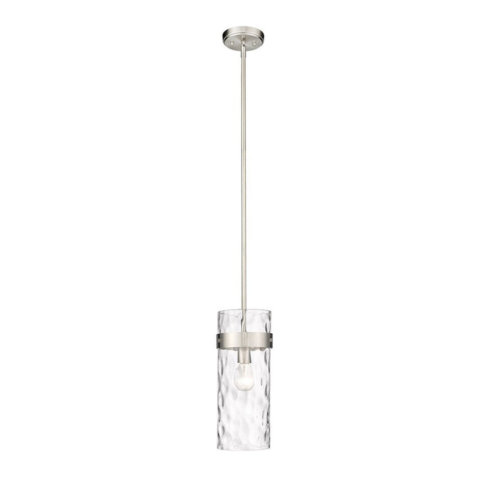 Z-Lite Fontaine 1 Light Pendant, Brushed Nickel/Clear - 3035P6-BN