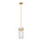 Z-Lite Fontaine 1 Light Pendant, Rubbed Brass/Clear - 3035P6-RB