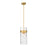 Z-Lite Fontaine 3 Light Pendant, Rubbed Brass/Clear - 3035P9-RB