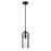 Z-Lite Alverton 1 Light Mini Pendant, Matte Black/Clear - 3036MP-MB