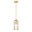 Z-Lite Alverton 1 Light Mini Pendant, Rubbed Brass/Clear - 3036MP-RB