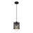 Z-Lite Kipton 1 Light Mini Pendant, Matte Black/Clear - 3037MP-MB