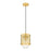 Z-Lite Kipton 1 Light Mini Pendant, Rubbed Brass/Clear - 3037MP-RB