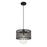 Z-Lite Kipton 1 Light Pendant, Matte Black/Clear - 3037P11-MB