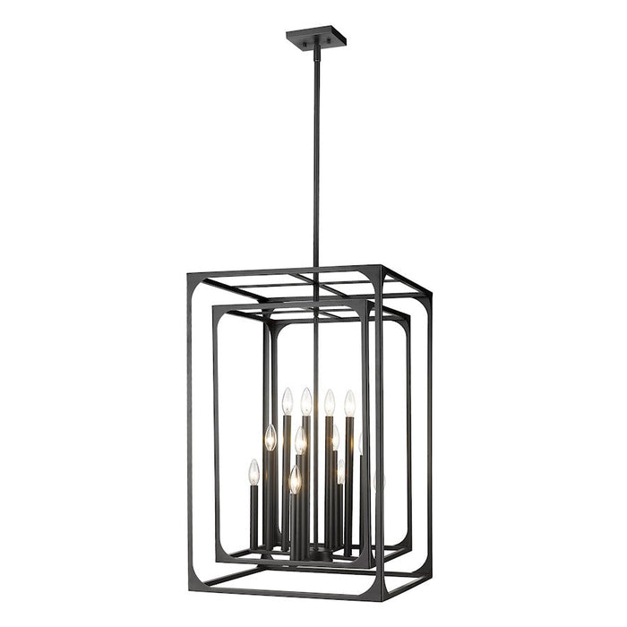 Z-Lite Easton 12 Light Chandelier, Matte Black/Matte Black - 3038-12MB