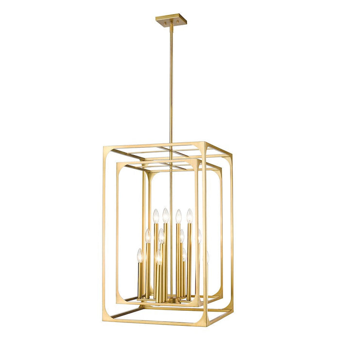 Z-Lite Easton 12 Light Chandelier, Rubbed Brass/Rubbed Brass - 3038-12RB