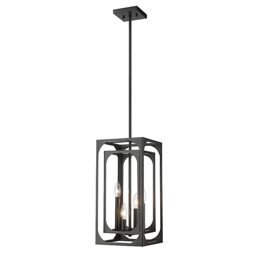 Z-Lite Easton 4 Light Chandelier, Matte Black/Matte Black - 3038-4MB